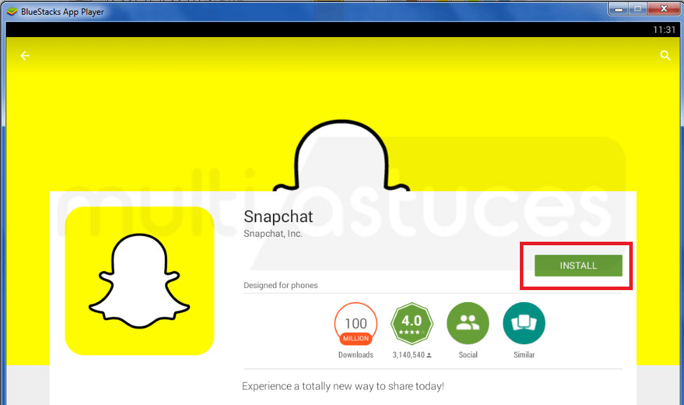 SnapChat pour PC