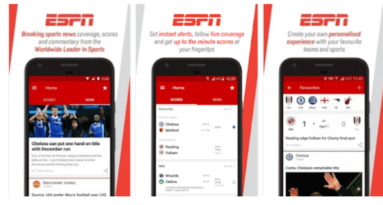 applications de streaming de sports en direct